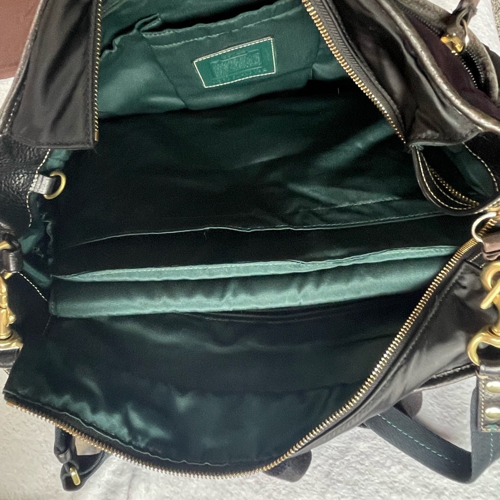 Authentic Coach Nylon Tote or Diaper Bag   Black With Changing Pad & Dust Bag - Picture 14 of 16